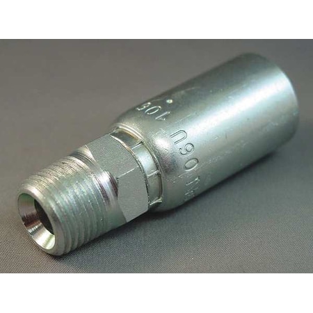 KURT Crimp Fitting, Straight, 1/4" ID, NPT MP-04-04