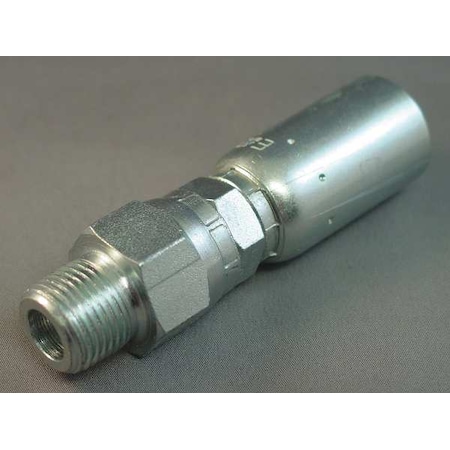 KURT Crimp Fitting, Straight, 1/4" ID, NPT MPX-04-04