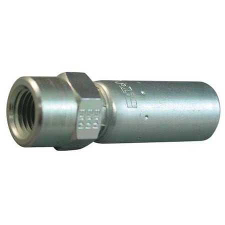 Kurt Crimp Fitting, Straight, 1/4" ID, FNPT FP-04-04