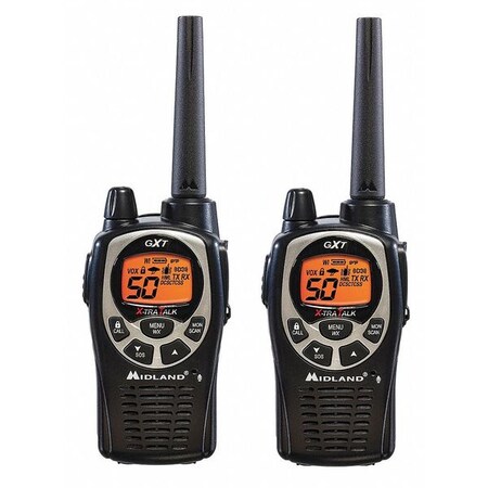 Midland Two Way Radio, FRS, GMRS, 50 Channels, LCD GXT1000VP4