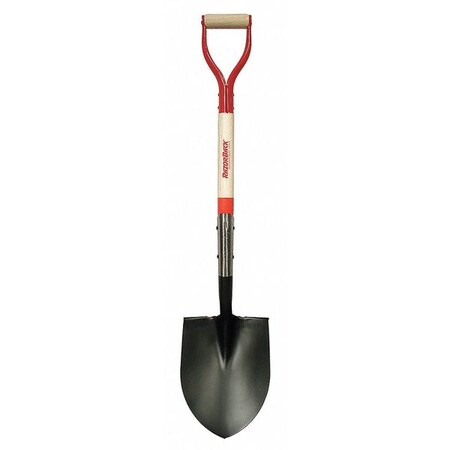 Razor-Back 14 ga Shovel, Steel Blade, 30 in L Natural Wood Handle 43201