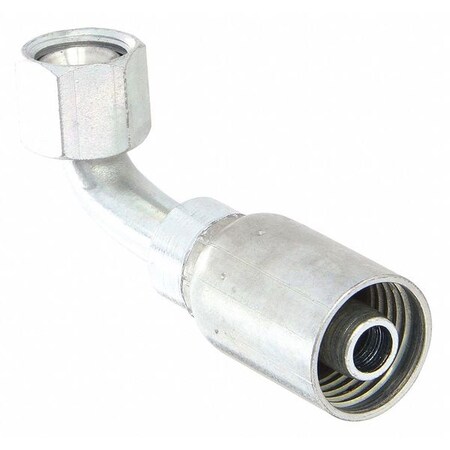 Kurt Crimp Fitting, 90 Degrees Elbow, 1/2" ID FJX90-08-08