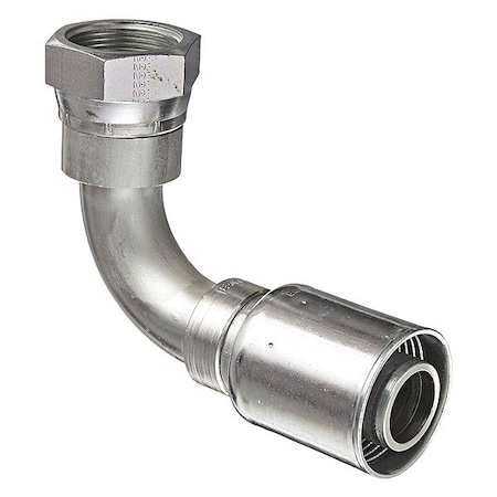 Kurt Crimp Fitting, 90 Degrees Elbow, 1-1/4" ID FJX90-20-20