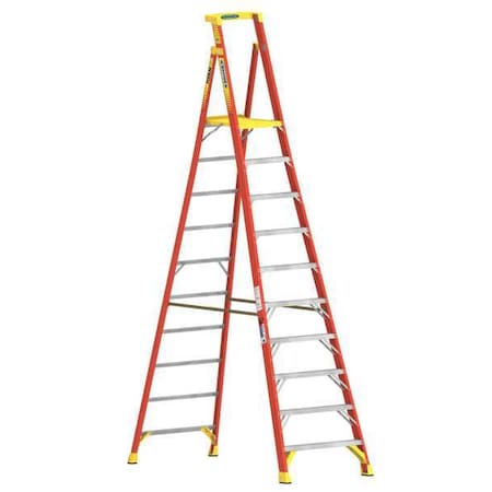 Werner 12 ft Fiberglass Podium Stepladder, 300 lb Capacity PD6210