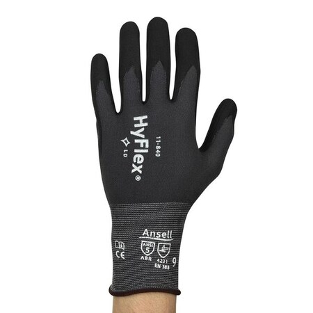 Ansell HyFlex 11-800 Foam Nitrile Gloves - Size 10 (12 Pair / 1 Dozen) White