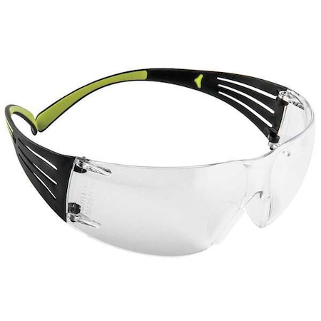 3M SecureFit Safety Glasses, 400 Series, Anti-Fog, Anti-Scratch, Frameless, Black Arm, Clear Lens SF401AF