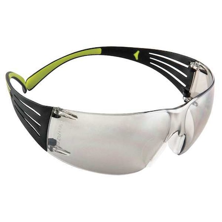 3M SecureFit 400, Safety Glasses, Anti-Scratch, Gray Mirror Lens, Black Frame, Frameless SF410AS