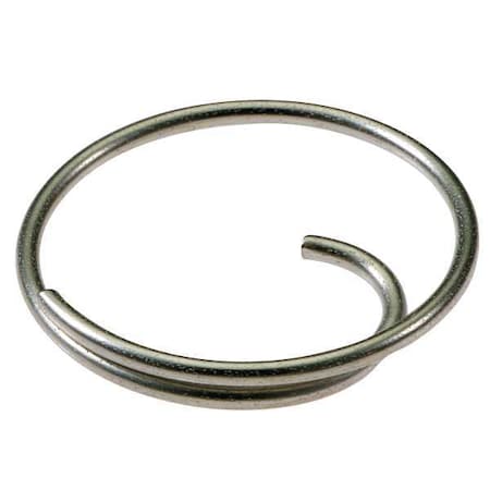 Lucky Line Split Key Ring, Gray, Steel, Key Ring, Nickel Plated 50 PK 7520050