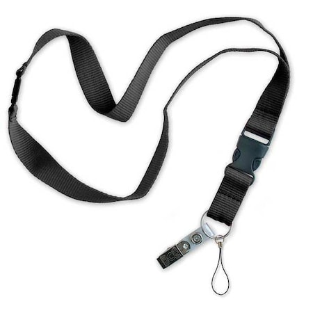 Lucky Line Key Accessory, Lanyard, Black, PK5 6412005