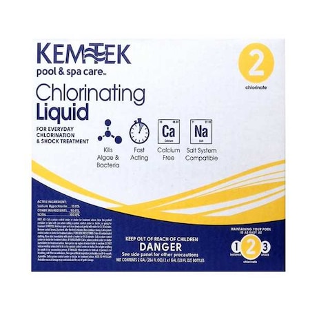 Kem Tek Liquid Chlorine, Pool, PK72 26009047371