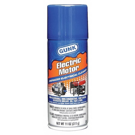 Gunk 11 oz Electric Motor Cleaner Aerosol Can, Clear, Aerosol NM11
