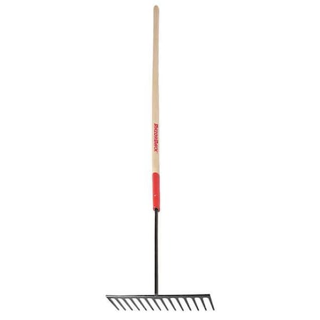 Razor-Back 17 in Asphalt Rake, 14 Tines, 60 in L Wood Handle 63125
