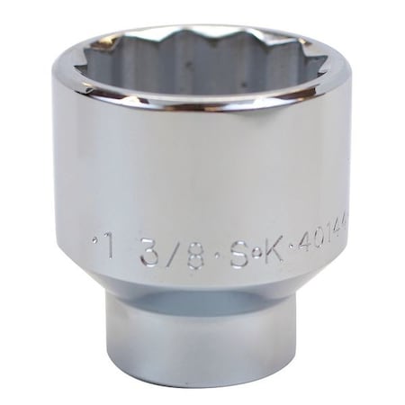 Sk Professional Tools 1/2 " Drive, 1-3/8" SAE, Socket, 12 Points, Steel, Chrome, 1 3/8 in 40144