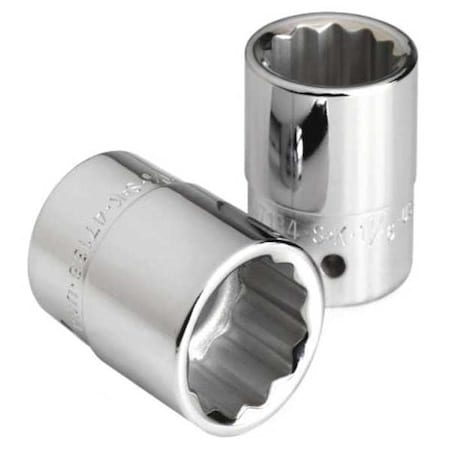 Sk Professional Tools 1/2 in Drive, 1-5/16" SAE Socket, 12 Points, Steel, Chrome, 1 5/16 in 40142