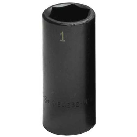 Sk Professional Tools 3/4 in Drive Impact Socket Standard Socket, black oxide, 3/4" Drive, 1-11/16" Size 87854