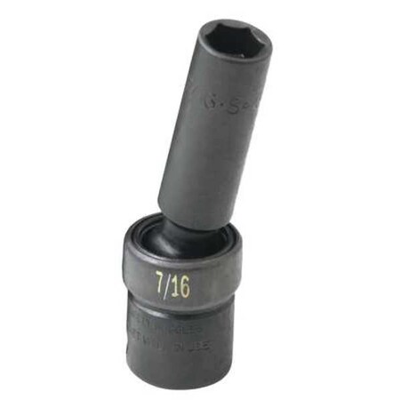 Sk Professional Tools 3/8 in Drive Flex Impact Socket Standard Socket, black oxide 33344