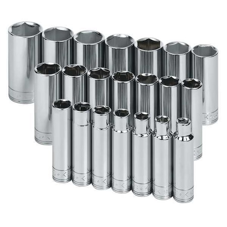 Sk Professional Tools 1/2" Drive Metric, 21 pcs 1947