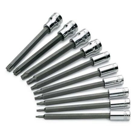 Sk Professional Tools 1/4", 3/8" Drive Socket Set Bit, Torx, 10 pcs 84220