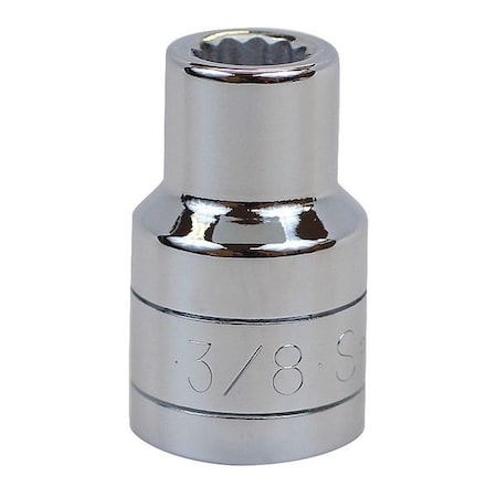 Sk Professional Tools 1/2 " Drive, 3/8" SAE, Socket, 12 Points, Steel, Chrome, 3/8 in 40212