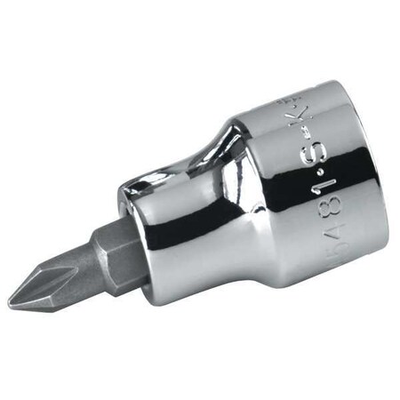 Sk Professional Tools 1/4 in Drive Phillips Socket Bit SAE No. 0 Tip, 2 3/4 in L 44480