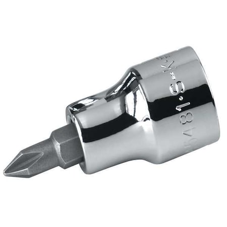 Sk Professional Tools 3/8 in Drive Phillips Socket Bit SAE No. 4 Tip, 2 45/64 in L 45484