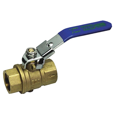 ZORO SELECT 3/8" FNPT Brass Ball Valve Inline G-ADV-38