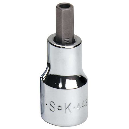Sk Professional Tools 3/8 in Drive Tamper Resistant Hex Socket Bit SAE 1/4 in Tip, 2 3/4 in L 44216