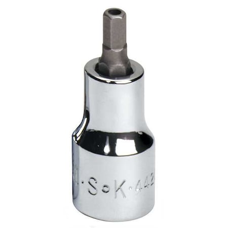 Sk Professional Tools 3/8 in Drive Tamper Resistant Hex Socket Bit SAE 3/16 in Tip, 2 3/4 in L 44212