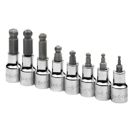 Sk Professional Tools 3/8" Drive Socket Set, Metric, 8-Pieces 19752