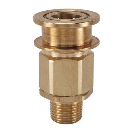 Snap-Tite Hydraulic Quick Connect Hose Coupling, Brass Body, Sleeve Lock, 3/8"-18 Thread Size, EA Series BVEAC6-6M