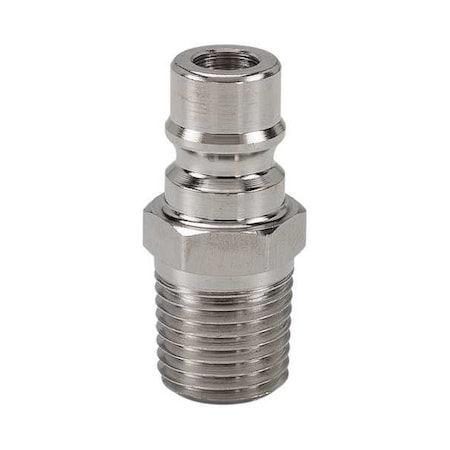 SNAP-TITE Hydraulic Quick Connect Hose Coupling, 316 Stainless Steel Body, Ball Lock, 1/4"-18 Thread Size SPHN4-4M