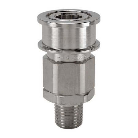 Snap-Tite Hydraulic Quick Connect Hose Coupling, 316 Stainless Steel Body, Ball Lock, 1/2"-14 Thread Size SVEAC8-8M