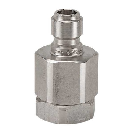 Snap-Tite Hydraulic Quick Connect Hose Coupling, 316 Stainless Steel Body, Ball Lock, 1/4"-18 Thread Size SVEAN4-4F