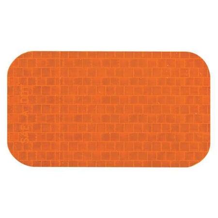 Incom Reflective Stick-On Reflector Base: Resin, Liner: Clear Poly Amber, 2" W x 3-1/2" L, 20 mil Thick RR250AM