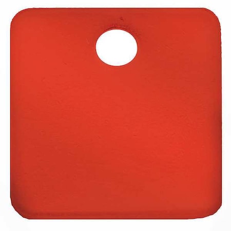 C.H. Hanson Blank Tag, Aluminum, 1 1/4 in H x 1 1/4 in W, Red, Square, 5 PK 43028