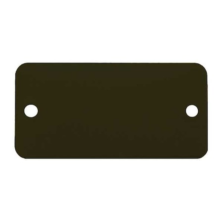 C.H. Hanson Blank Tag, Aluminum, 1 in H x 2 in W, Black, Rectangle, 5 PK 43035