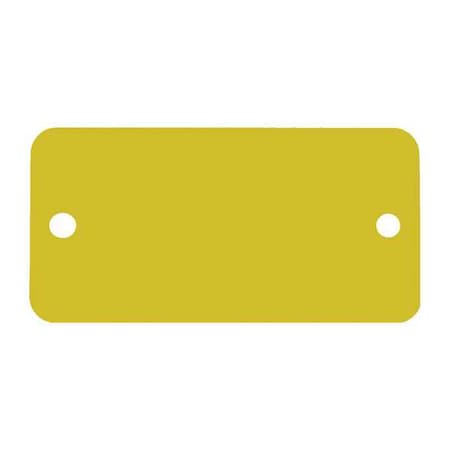C.H. Hanson Blank Tag, Aluminum, 1 in H x 2 in W, Gold, Rectangle, 5 PK 43037