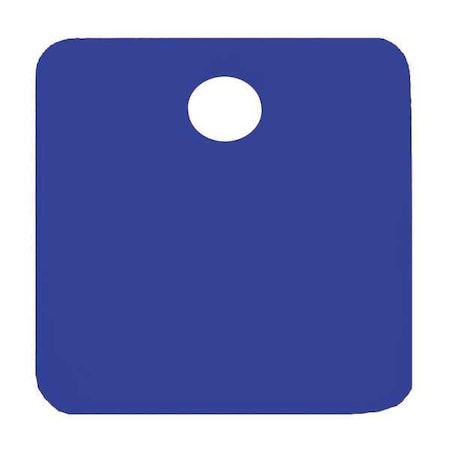 C.H. Hanson Blank Tag, Aluminum, 1 1/4 in H x 1 1/4 in W, Blue, Square, 5 PK 43026