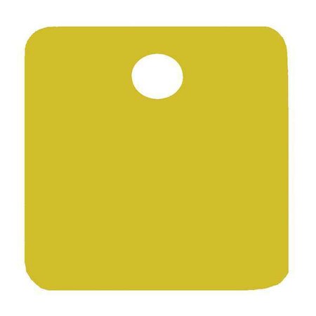 C.H. Hanson Blank Tag, Aluminum, 1 in H x 1 in W, Gold, Square, 5 PK 43022