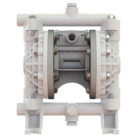 Versa-Matic Double Diaphragm Pump, Polypropylene, Air Operated, PTFE, 10 GPM E5PP5T559D