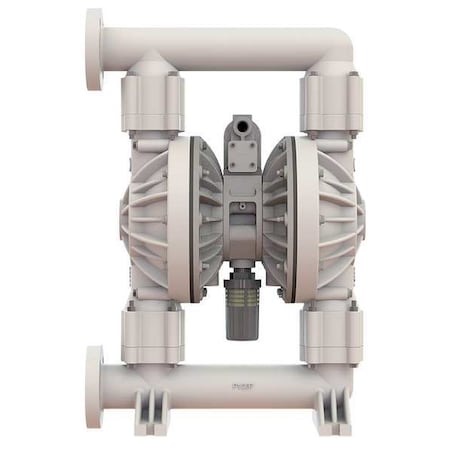 Versa-Matic Double Diaphragm Pump, Polypropylene, Air Operated, PTFE, 177 gpm GPM 220 Degrees F E2PA5F5T9C