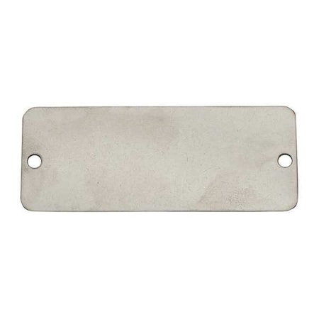 C.H. Hanson Blank Tag, Stainless Steel, 3/4 in H x 1 3/4 in W, Silver, Rectangle, 25 PK 43112