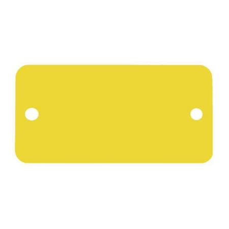 C.H. Hanson Blank Tag, Aluminum, 3 in H x 5 in W, Yellow, Rectangle, 5 PK 43078