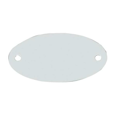 C.H. Hanson Blank Tag, Stainless Steel, 1 in H x 1 7/8 in W, 1 in Dia., Silver, Oval, 10 PK 43120