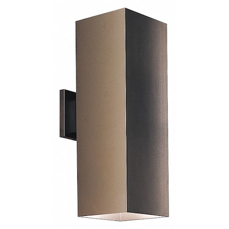 Progress Lighting Square 2-Light Wall Lantern, 250 W, Antique Bronze P5644-20
