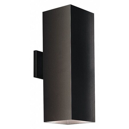 Progress Lighting Square 2-Light Wall Lantern, 250 W, Black P5644-31