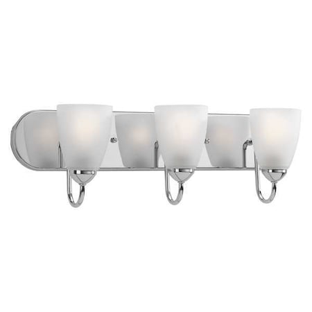 Progress Lighting Gather 3-Light Bath & Vanity, 100 W, Polished Chrome P2708-15