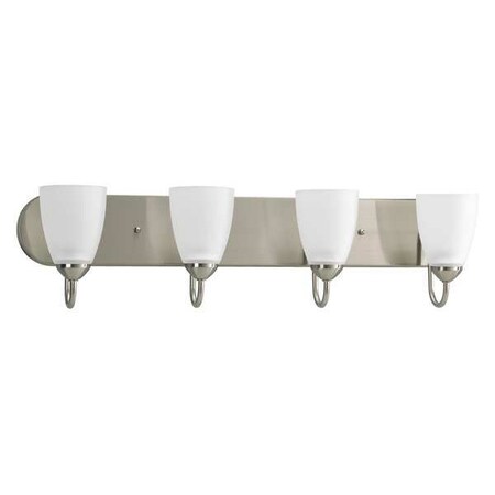 Progress Lighting Gather 4-Light Bath & Vanity, 13 W, Brushed Nickel P2709-09EBWB