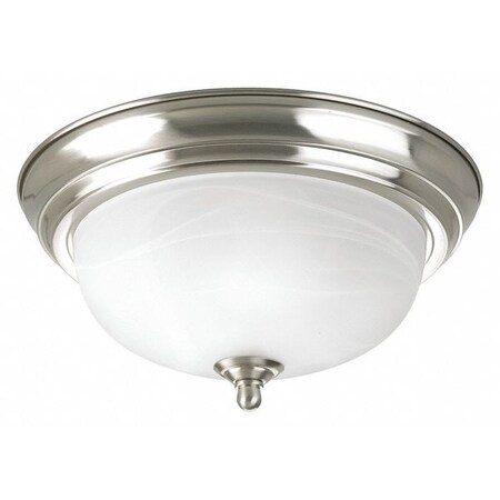 Progress Lighting Melon 1-Light Flush Mount, 60 W, Brushed Nickel P3924-09