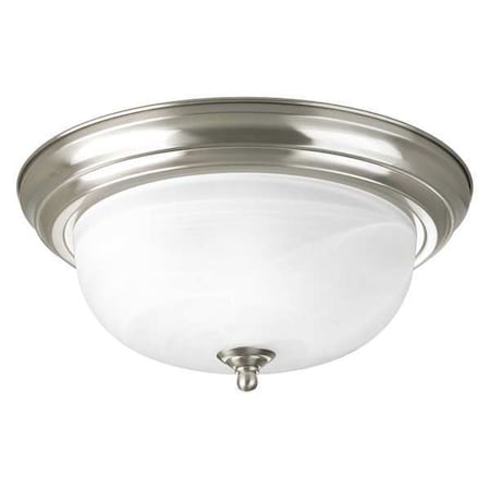Progress Lighting Melon 2-Light Flush Mount, 75 W, Brushed Nickel P3925-09